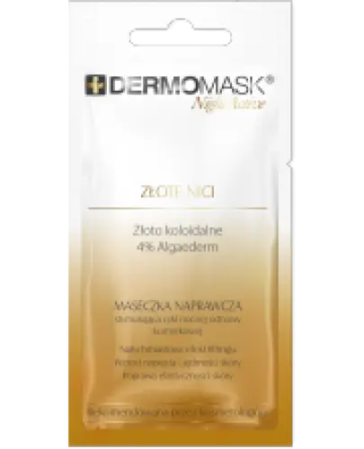 Dermomask Night Active Złote Nici, 12 ml - Maseczka naprawcza stymulująca cykl nocnej odnowej komórkowej