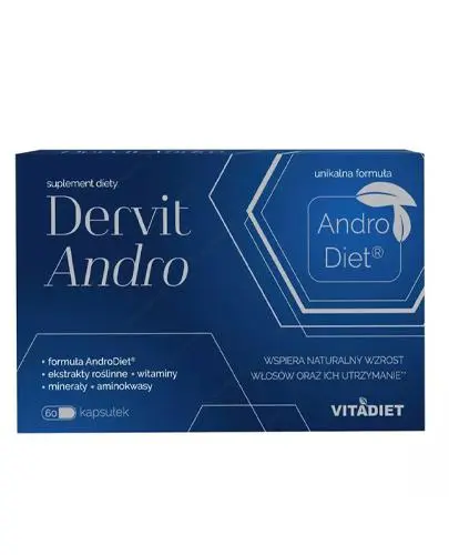 Vitadiet Dervit Andro, 60 kapsułek - Formuła AndroDiet, ekstrakty roślinne, witaminy i minerały