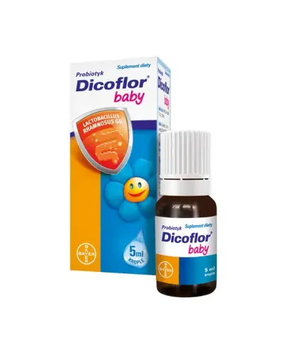 Dicoflor baby krople, 5 ml  - Krople z liofilizowanymi żywymi kulturami bakterii Lactobacillus rhamnosus GG