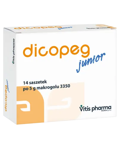 Dicopeg Junior, 14 saszetek - W naturalny  sposób regulują pracę jelit