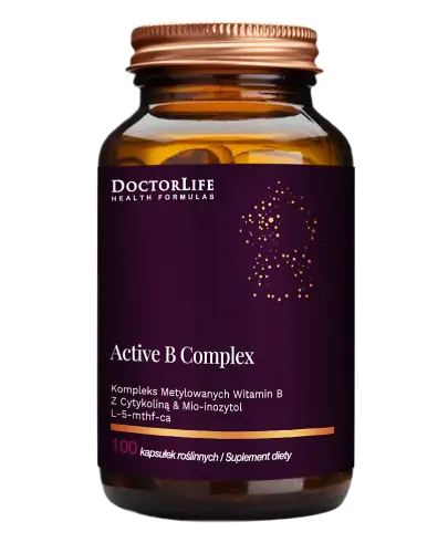 Doctor Life Active B Complex, 100 kapsułek - Z kompleksem witamin z grupy B i kwasem foliowym