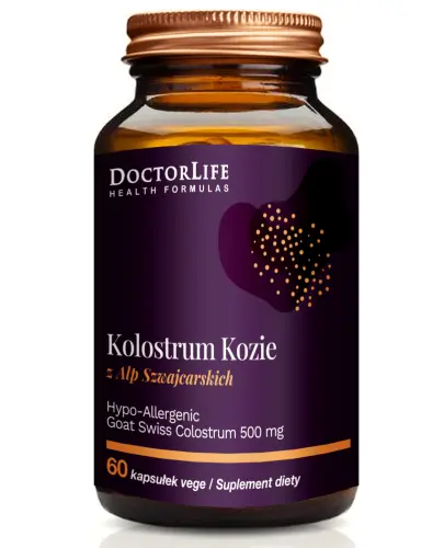 Doctor Life Kolostrum Kozie, 60 kapsułek - Siara kozia dla dorosłych i dzieci