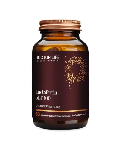 Doctor Life Lactoferrin bLF 100, 60 kapsułek - Suplement diety dla dorosłych, dzieci i niemowląt