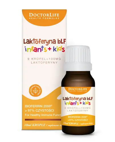 Doctor Life Laktoferyna bLF Infants & Kids, 10 ml - Krople dla dzieci iniemowląt od pierwszych dni życia