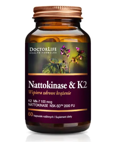 Doctor Life Nattokinase & K2, 60 kapsułek - Kapsułki roślinne