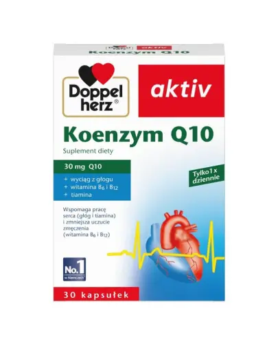 Doppelherz Aktiv Koenzym Q10, 30 kapsułek - Wspomaga pracę serca i zmniejszają uczucie zmęczenia i znużenia