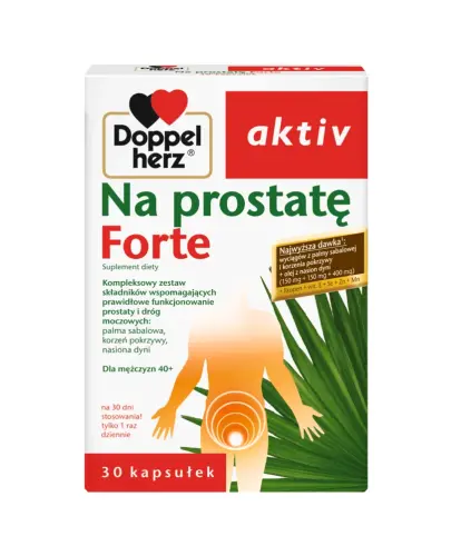 Doppelherz aktiv Na prostatę Forte, 30 kapsułek - Z palmą sabałową dla mężczyzn po 40. roku życia