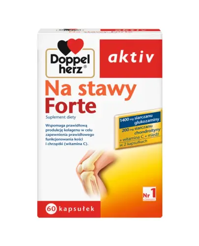 Doppelherz Aktiv Na Stawy Forte, 60 kapsułek - Suplement diety z glukozaminą i chondroityną