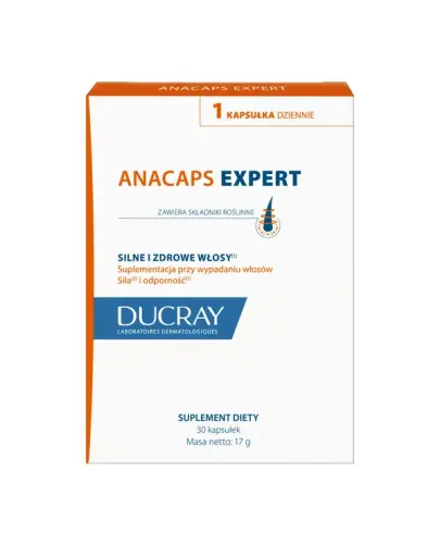 Ducray Anacaps Expert, kapsułki 30 sztuk - Wpływają na zdrowie włosów, skóry i paznokci