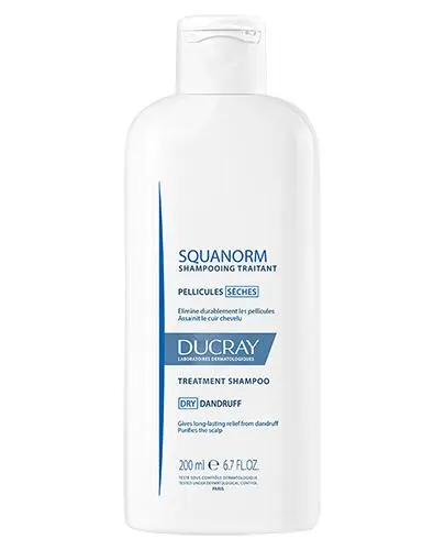 Ducray Squanorm Szampon Łupież suchy, 200 ml - Eliminuje łupież i nawilża skórę głowy