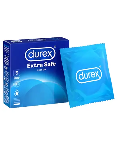 Durex Extra Safe prezerwatywy, 3 sztuki - Stworzone z myślą o zwiększonej ochronie i niezawodności