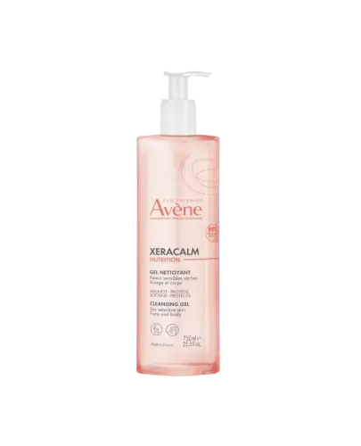 Avene XeraCalm Nutrition Żel oczyszczający, 750 ml - Formuła z wodą termalną Avene, która łagodzi podrażnienia i posiada właściwości kojące