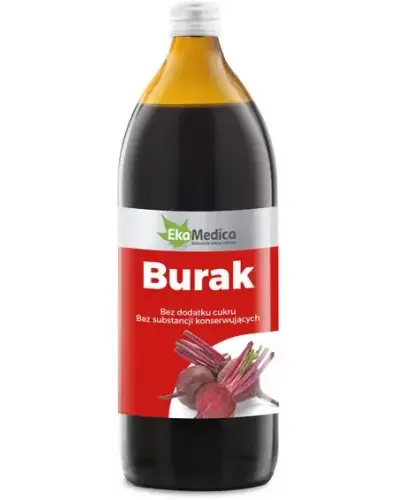 EkaMedica Burak, sok 1000 ml - Z naturalną witaminą C z owoców camu-camu