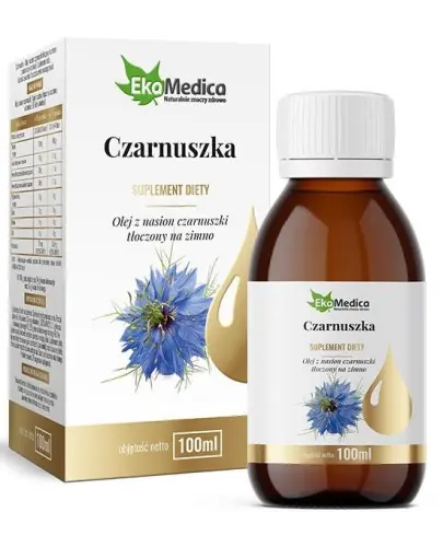 EkaMedica Czarnuszka, olej 100 ml  - Z naturalną witaminą E, źródło kwasu linolowego