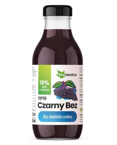 EkaMedica Czarny Bez, syrop bez dodatku cukru, 300 ml