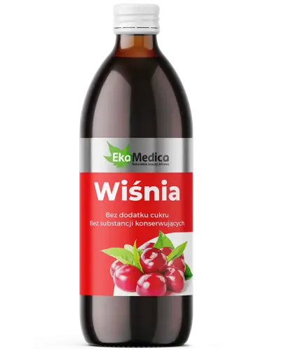 EkaMedica Wiśnia, sok, 500 ml - Suplement diety w formie płynnej z naturalną witaminą C z owoców camu-camu