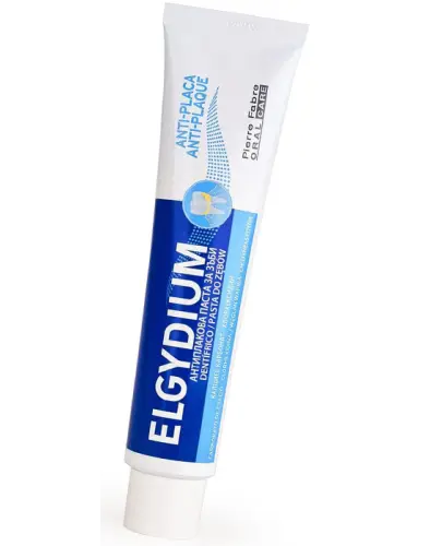 Elgydium Anti-Plaque, pasta do zębów, 75 ml - Pasta do zębów z chlorcheksydyną, usuwająca kamień nazębny