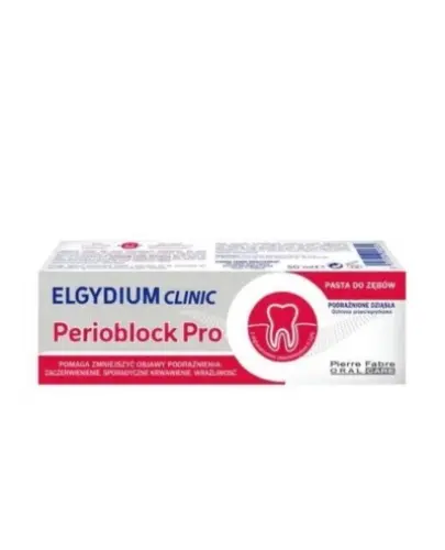 Elgydium Clinic Perioblock Pro, pasta do zębów, 50 ml - Pomaga zmniejszyć podrażnienie i ograniczyć krwawienia dziąseł