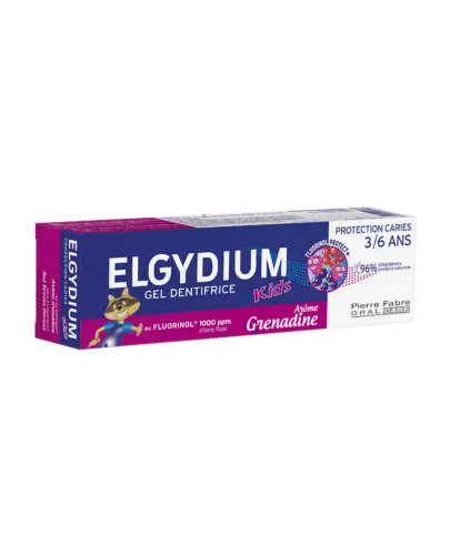 Elgydium Kids Fluorinol Protect+ Pasta do zębów dla dzieci od 3 do 6 lat, 50 ml - Ochrona przed próchnicą i wzmacnianie szkliwa