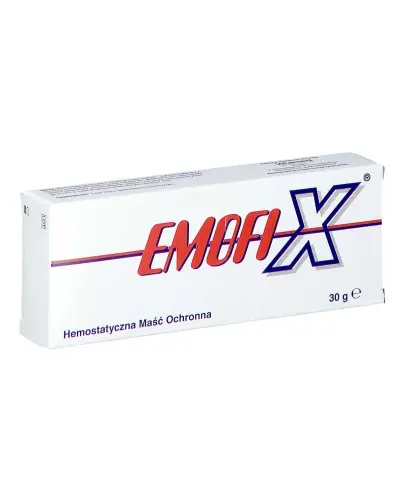 Emofix, maść, 30 g - Maść hemostatyczna, zapobiega krwawieniom z nosa oraz z dziąseł