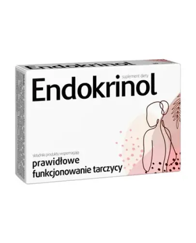 Endokrinol, 30 tabletek  - Suplement diety z jodem, który jest wzbogacony witaminami B6 i B12