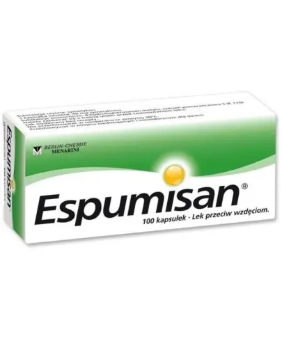 Espumisan 40 mg, 100 kapsułek - Kapsułki z symetykonem na wzdęcia