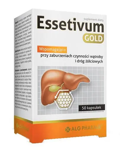 Essetivum Gold, 50 kapsułek - Przy zaburzeniach czynności wątroby i dróg żółciowych