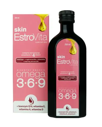 EstroVita Skin słodka cytryna, 250 ml - Kompozycja składników wspierających zdrowie skóry