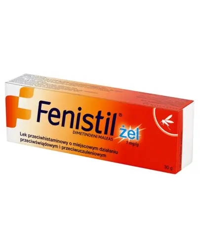 Fenistil 1 mg/g żel, 30 g - Wykazuje miejscowe właściwości znieczulające