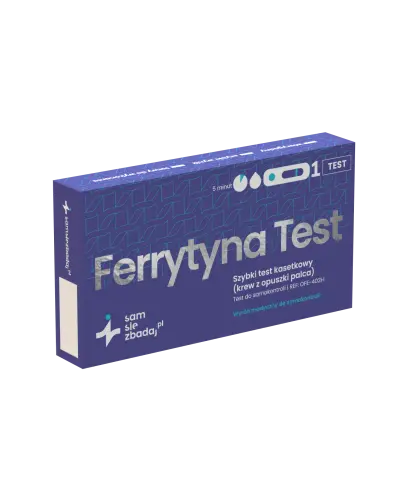 Ferrytyna Test Szybki test kasetkowy, 1 sztuka - Test na anemię