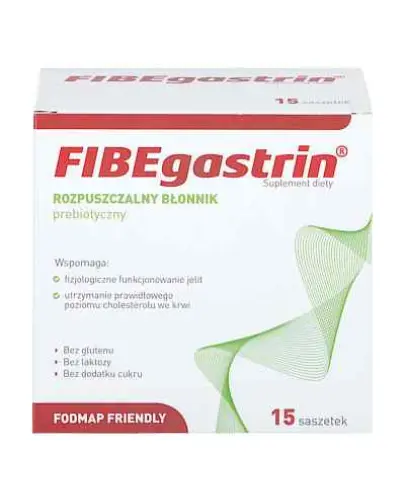 FIBEgastrin, 5 g x 15 saszetek - Z rozpuszczalnym błonnikiem prebiotycznym