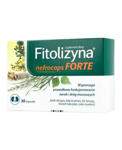 Fitolizyna nefrocaps Forte, 30 kapsułek - Z naturalnymi składnikami roślinnymi, przeznaczony dla osób dorosłych