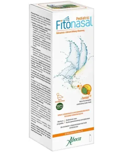 Aboca Fitonasal Pediatric,  spray 125 ml -  Naturalny, ochronny środek do nosa z oczarem wirginijskim i halit dla dzieci powyżej 6. miesiąca życia