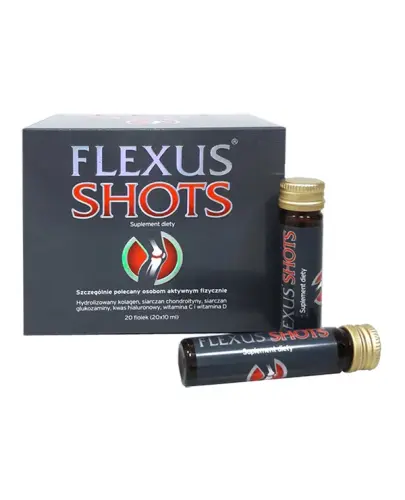 Flexus Shots, płyn doustny, 20 fiolek po 10ml - Suplement diety z płynnym kolagenem