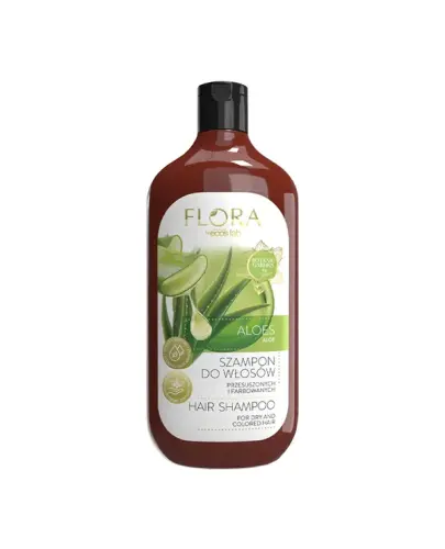 Flora Aloes, szampon do włosów przesuszonych i farbowanych, 500 ml - Wydłuża trwałość koloru