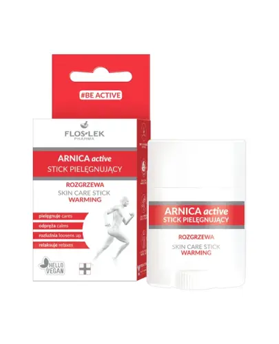 Flos-Lek Arnica Active Stick pielęgnujący rozgrzewa, 22 g - Pielęgnuje, odpręża, rozluźnia, relaksuje