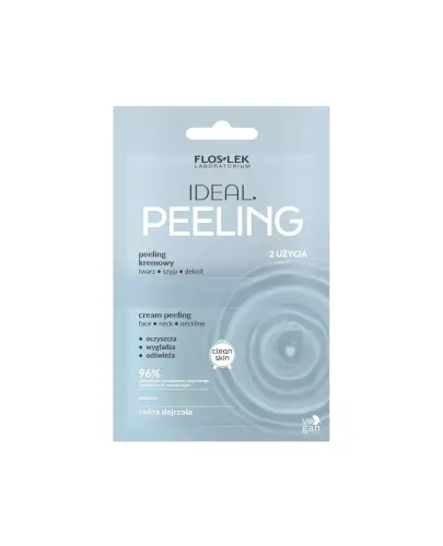 Flos Lek Ideal Peeling kremowy, 2 x 4 ml - Peeling do cery dojrzałej