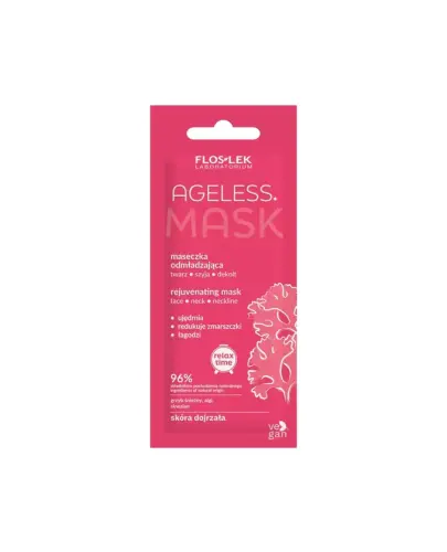 Flos-Lek Ageless Maseczka odmładzająca do twarzy, szyi i dekoltu, 6 ml - Zawiera 96% składników pochodzenia naturalnego