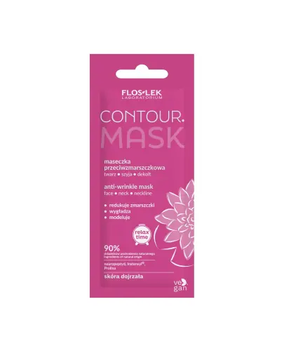 Flos Lek CONTOUR. Maseczka przeciwzmarszczkowa, 6 ml - Maseczka odmładzająca do cery dojrzałej.