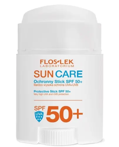 Flos-Lek Sun Care Ochronny stick SPF 50+, 16 g - Chroni skórę przed poparzeniami słonecznymi, działa kojąco