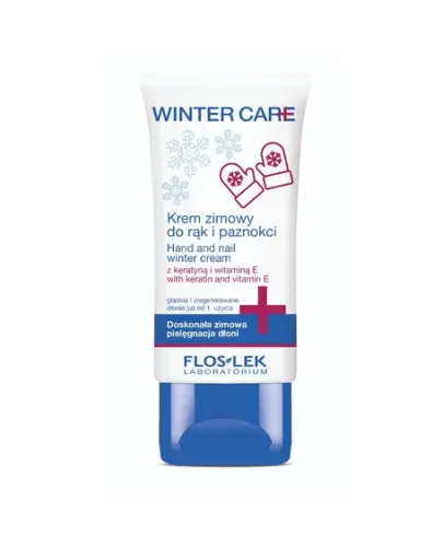 Flos Lek Winter Care Krem zimowy do rąk i paznokci, 50 ml - Ochrona rąk przed działaniem niskich temperatur, wiatrem i wilgocią