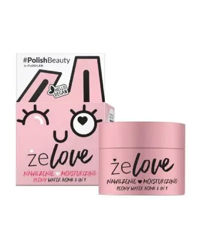 Flos-Lek Nawilżenie Peony Water Bomb, żel  2 in 1 do twarzy 50 ml - Zapewnia uczucie rozświetlenia skóry