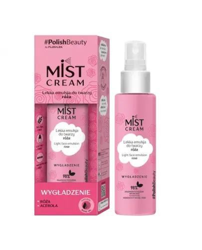 Floslek Mist Cream Lekka emulsja do twarzy róża, 110 ml - Poprawia witalność cery, a także minimalizuje niedoskonałości