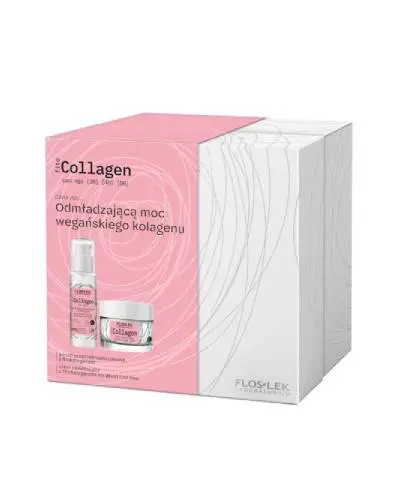 Floslek Zestaw fitoCollagen pro age Serum przeciwzmarszczkowe, 30 ml + Krem nawilżający, 50 ml - Odmładzająca moc roślinnego kolagenu