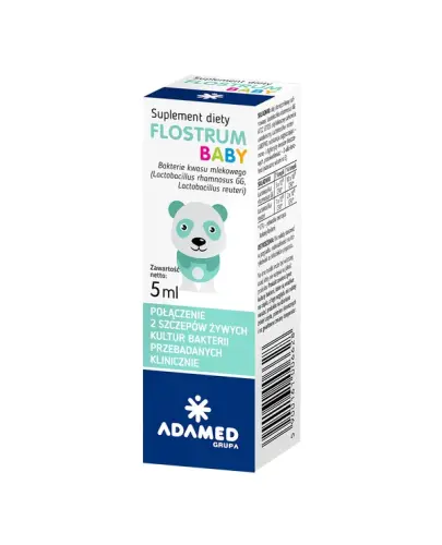 Flostrum Baby, 5 ml - Probiotyk w kroplach dla niemowląt od pierwszych dni życia