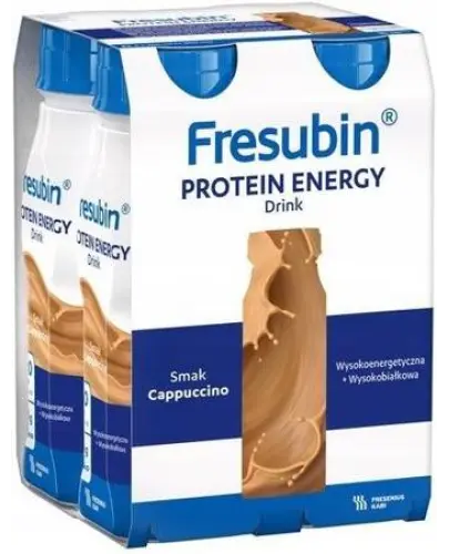 Fresubin Protein Energy Drink smak cappuccino, 4 x 200 ml - Kompletna dieta wysokoenergetyczna