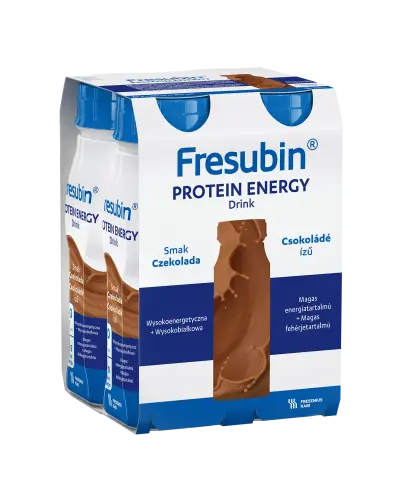 Fresubin Protein Energy Drink o smaku czekoladowym, 4 x 200 ml - Kompletna dieta wysokoenergetyczna (1,5 kcal/ml)