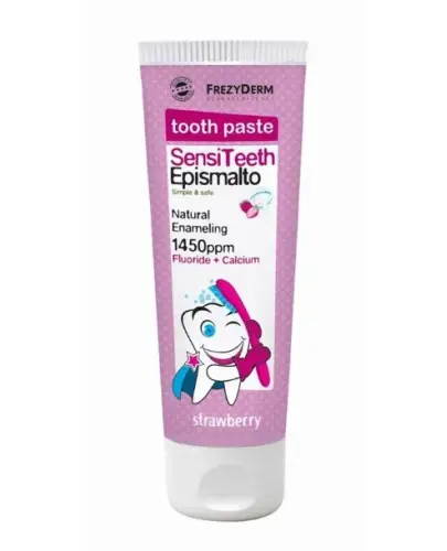 Frezyderm Sensiteeth Kids Epismalto Pasta do zębów 6+ 1450 ppm, 50 ml - Specjalistyczna kombinacja składników fluor + wapń + hydroksyapatyt wapnia