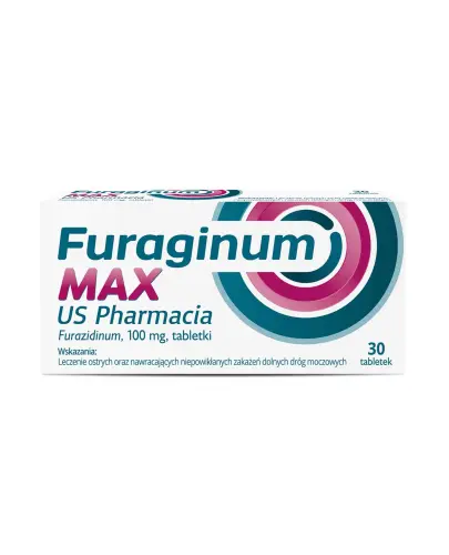 Furaginum Max US Pharmacia 100 mg, 30 tabletek  - Na zakażenia dolnych dróg moczowych