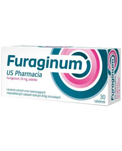 Furaginum US Pharmacia, 50 mg, 30 tabletek - Na zakażenia dolnych dróg moczowych